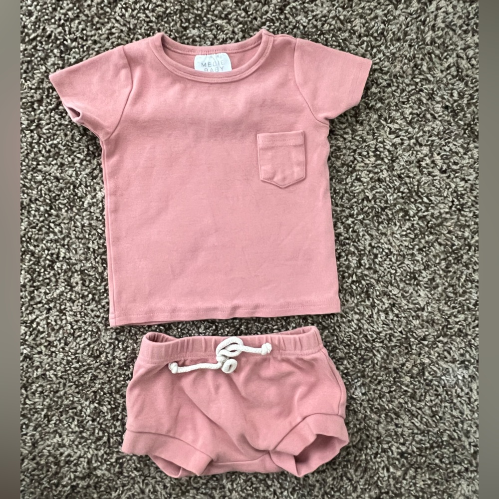 Mebie baby set, light pink